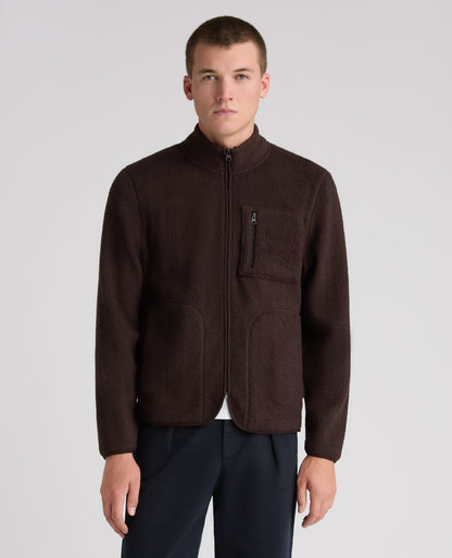 Dark Brown Zip Up Fleece