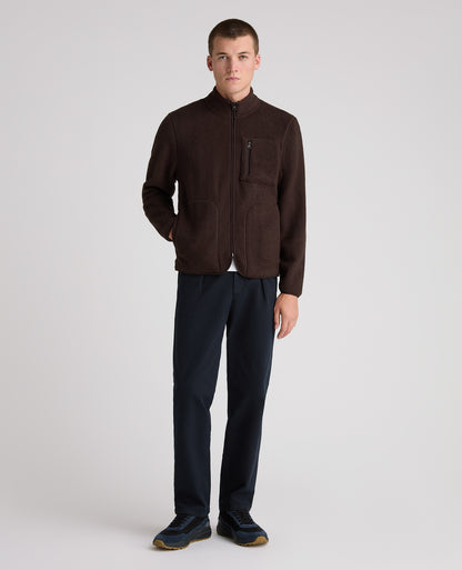 Dark Brown Zip Up Fleece