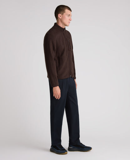 Dark Brown Zip Up Fleece