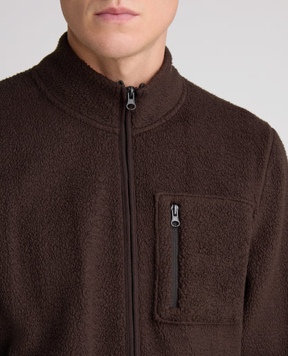 Dark Brown Zip Up Fleece
