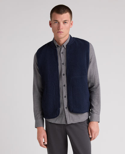 Dark Blue Fleece Gilet
