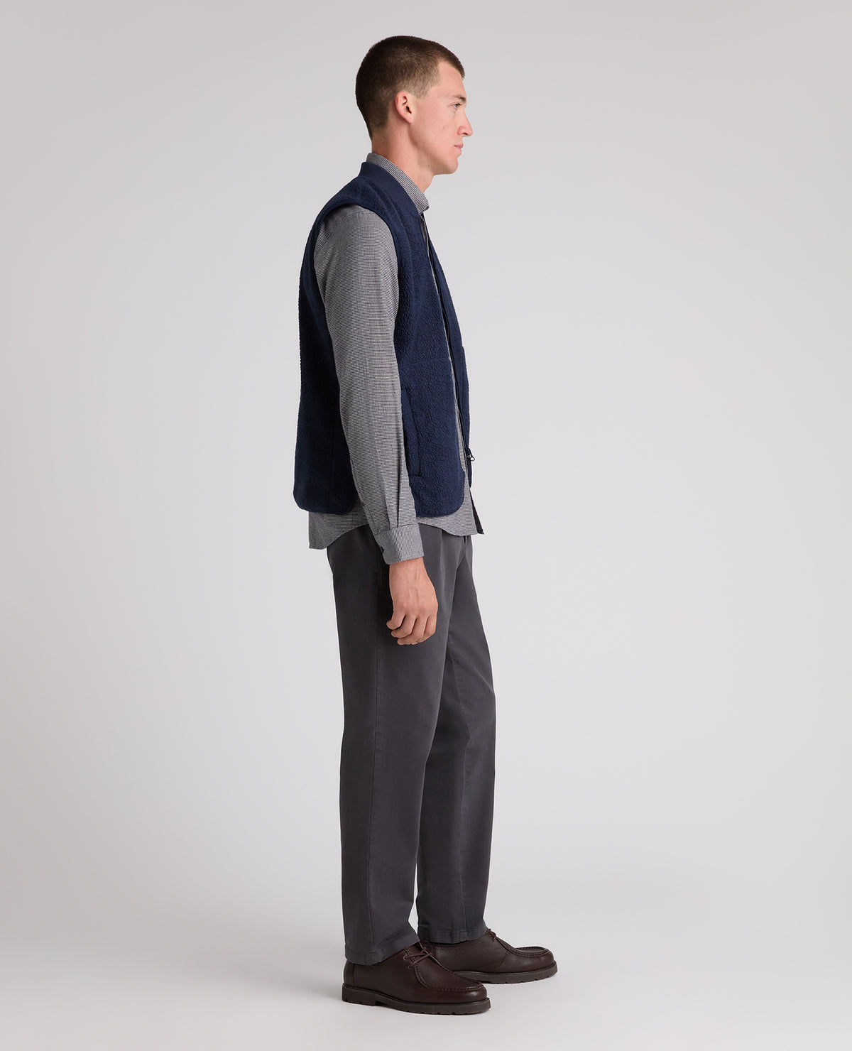 Dark Blue Fleece Gilet