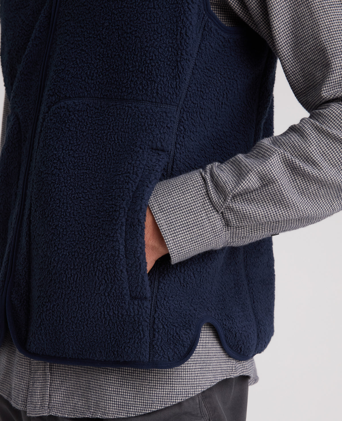 Dark Blue Fleece Gilet