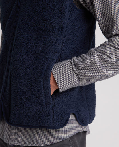 Dark Blue Fleece Gilet
