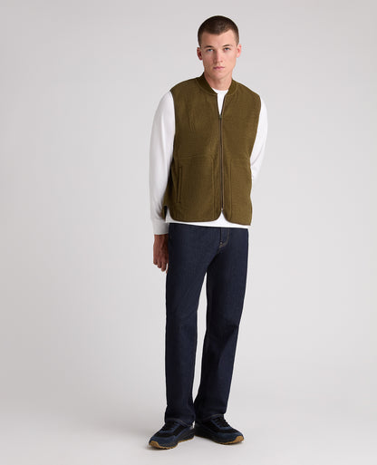 Dark Green Fleece Gilet