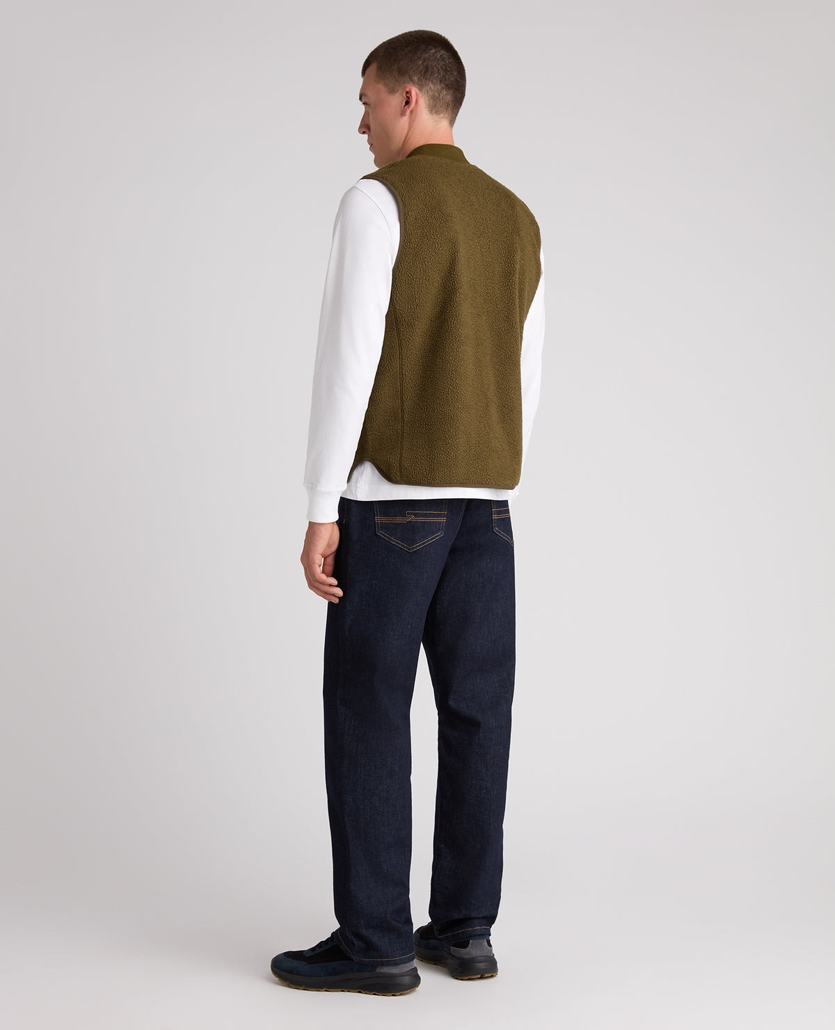 Dark Green Fleece Gilet
