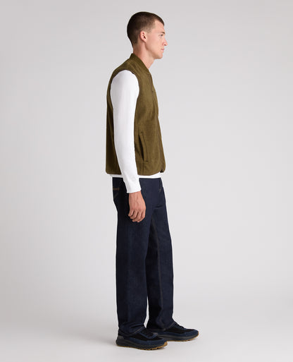 Dark Green Fleece Gilet