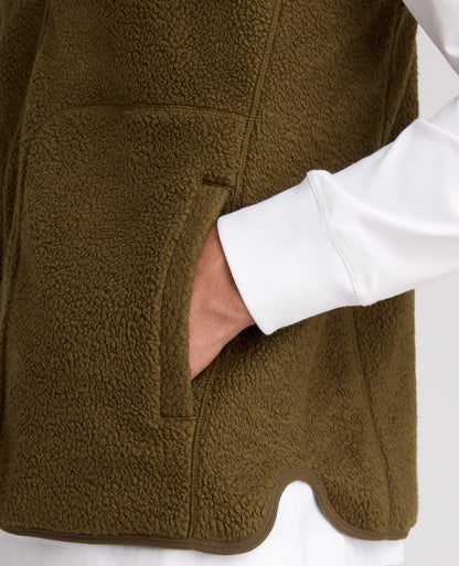 Dark Green Fleece Gilet