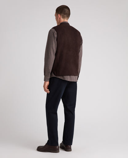 Dark Brown Fleece Gilet