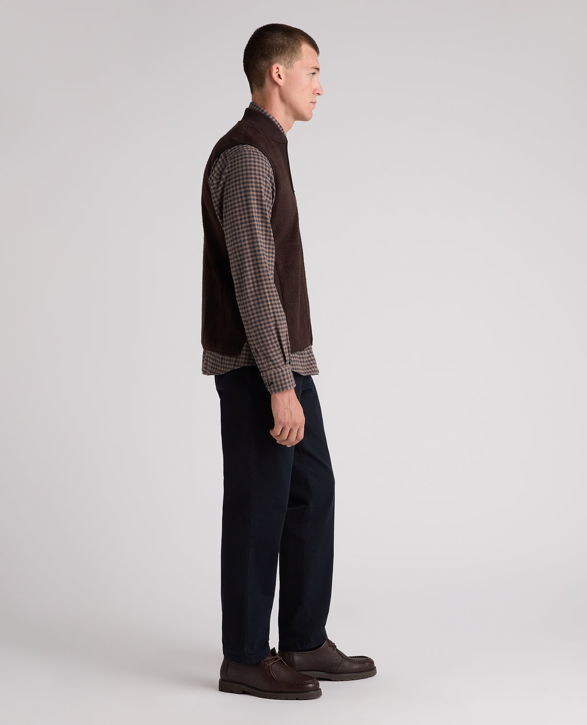 Dark Brown Fleece Gilet