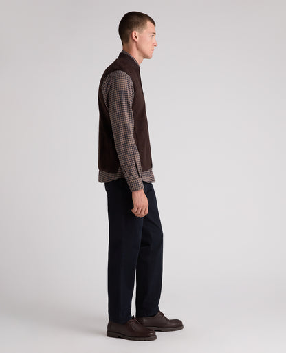 Dark Brown Fleece Gilet