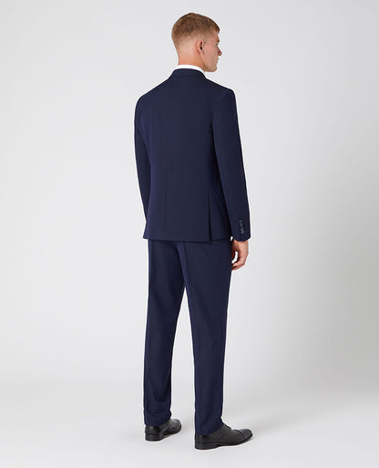 Man wearing a navy Tapered Fit Stretch Mix and Match Suit