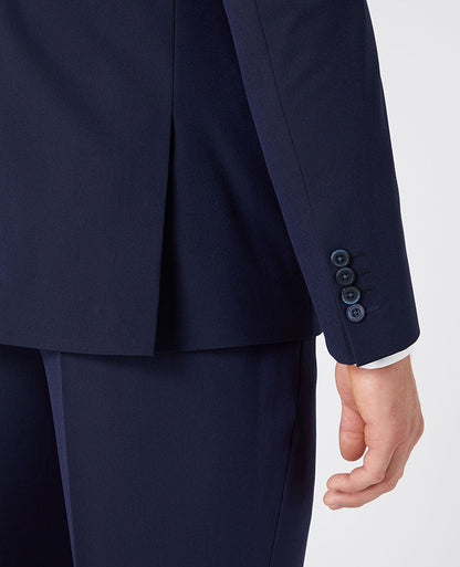 Man wearing a navy Tapered Fit Stretch Mix and Match Suit
