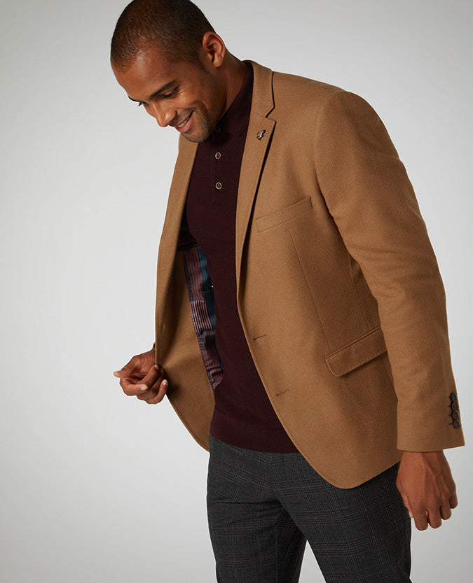 Slim Fit Wool-Blend Jacket