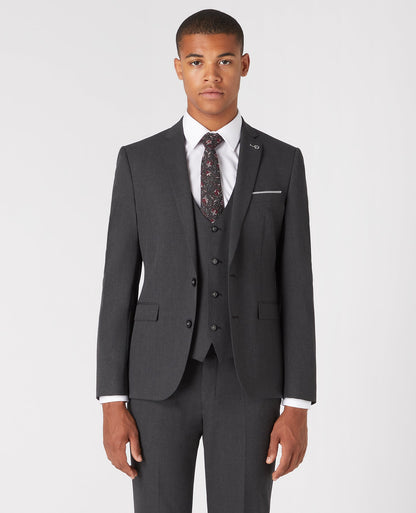 Man wearing a grey Slim Fit Stretch Mix And Match Suit Jacket