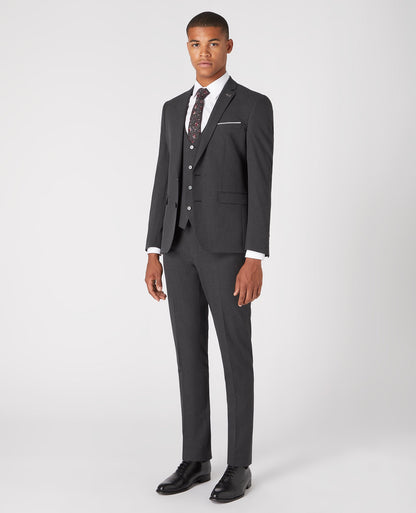 Man wearing a grey Slim Fit Stretch Mix And Match Suit Jacket
