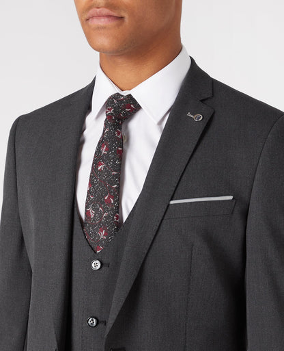 Man wearing a grey Slim Fit Stretch Mix And Match Suit Jacket