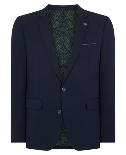 Man wearing a navy suit