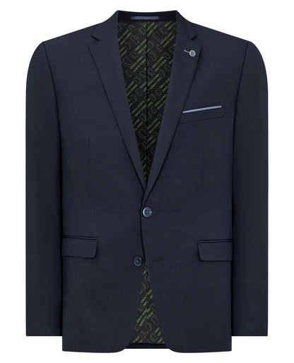 Man wearing a navy suit