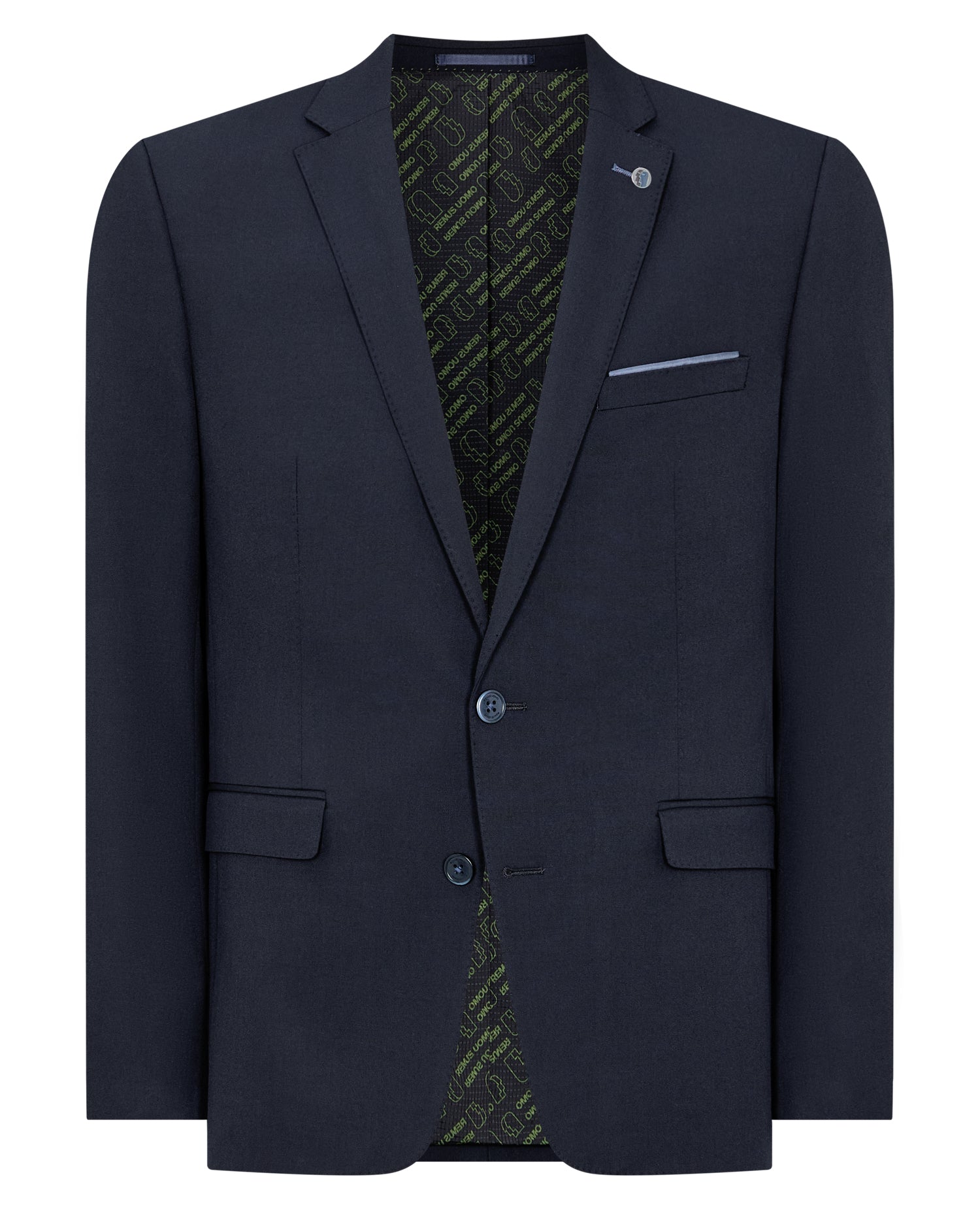 Man wearing a navy suit
