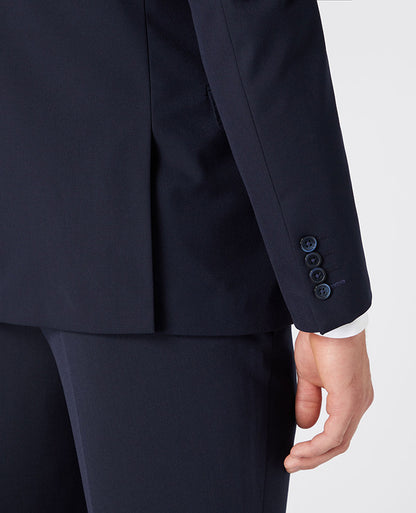 Man wearing a navy Slim Fit Stretch Mix and Match Suit