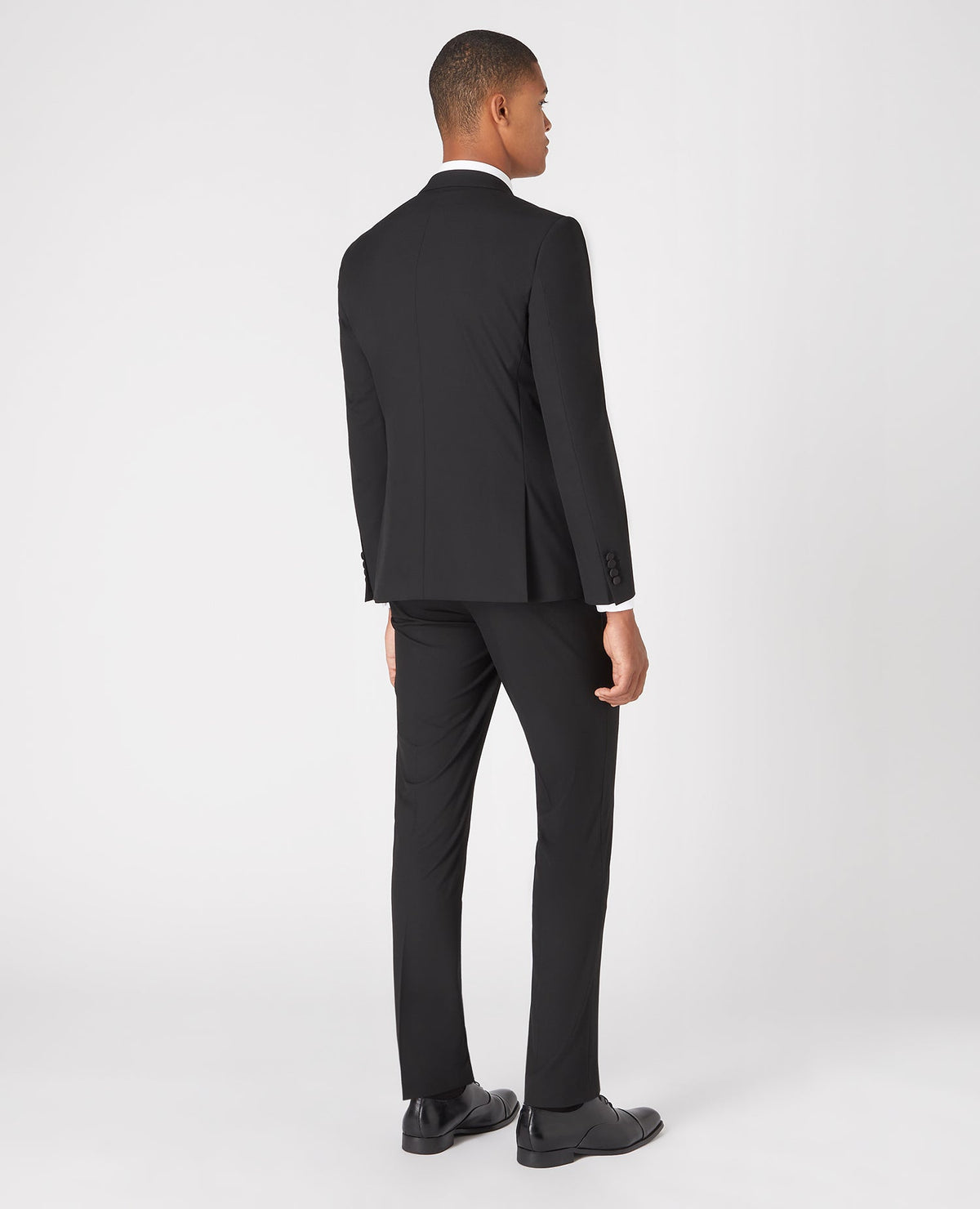 Man wearing a black Slim Fit Mix and Match Suit