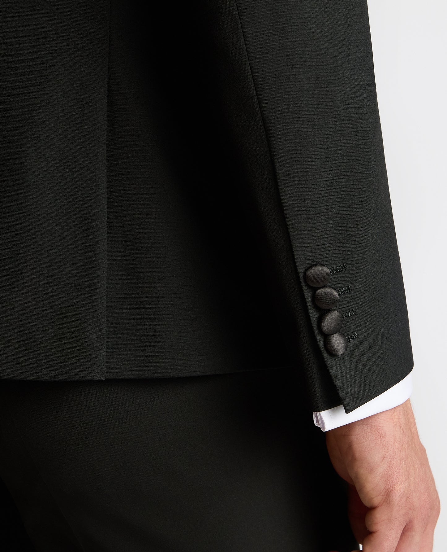 Man wearing a black Slim Fit Double-Breasted Dinner Jacket