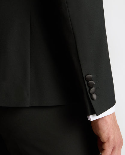 Man wearing a black Slim Fit Double-Breasted Dinner Jacket