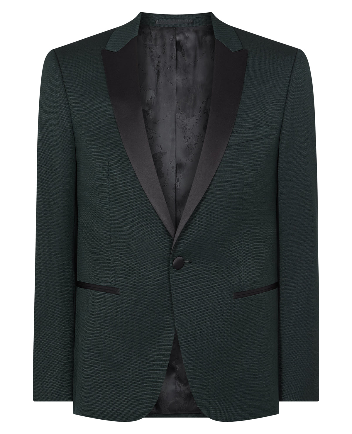 Man wearing a green suit