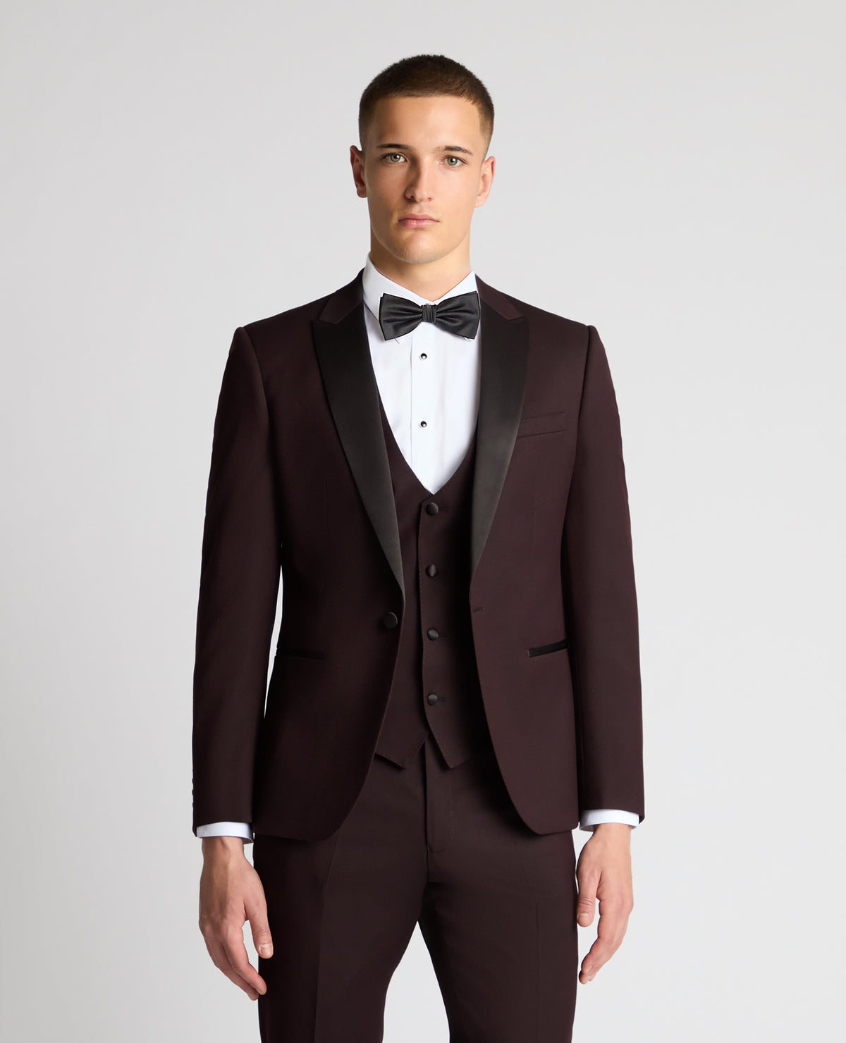 Man wearing a red suit