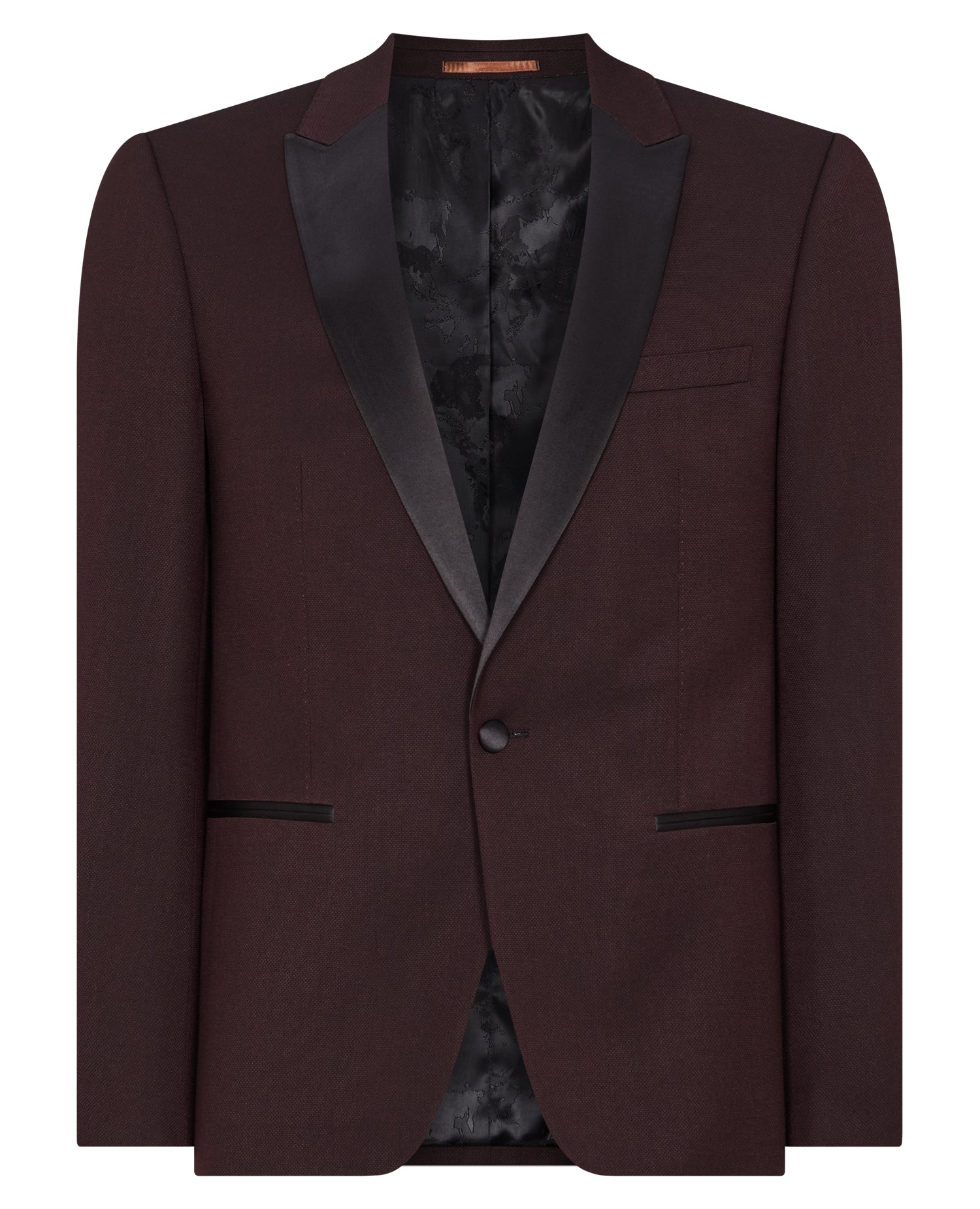 Man wearing a red suit