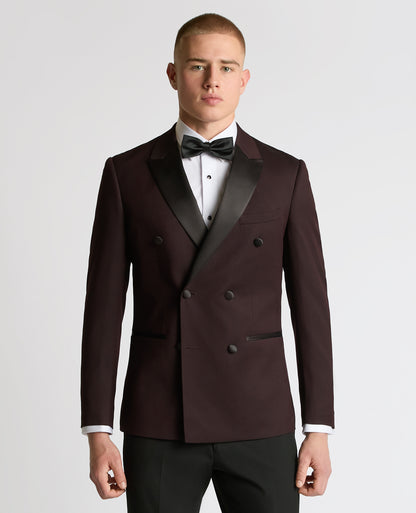 Man wearing a red Slim Fit Double-Breasted Suit
