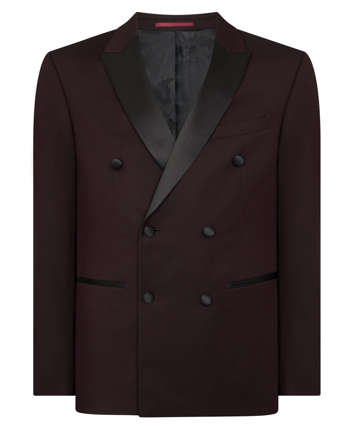 Man wearing a red Slim Fit Double-Breasted Suit