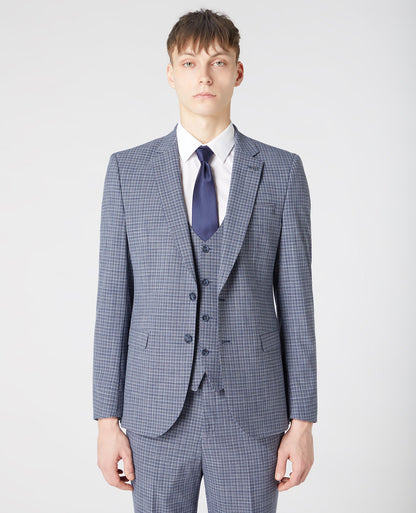 Man wearing a blue Slim Fit Mix and Match Suit