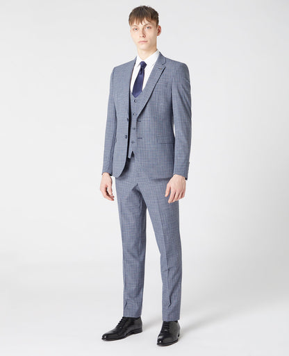Man wearing a blue Slim Fit Mix and Match Suit