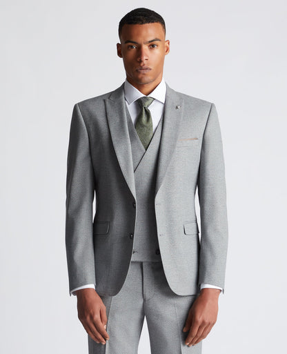Man wearing a grey Slim Fit Stretch Suit