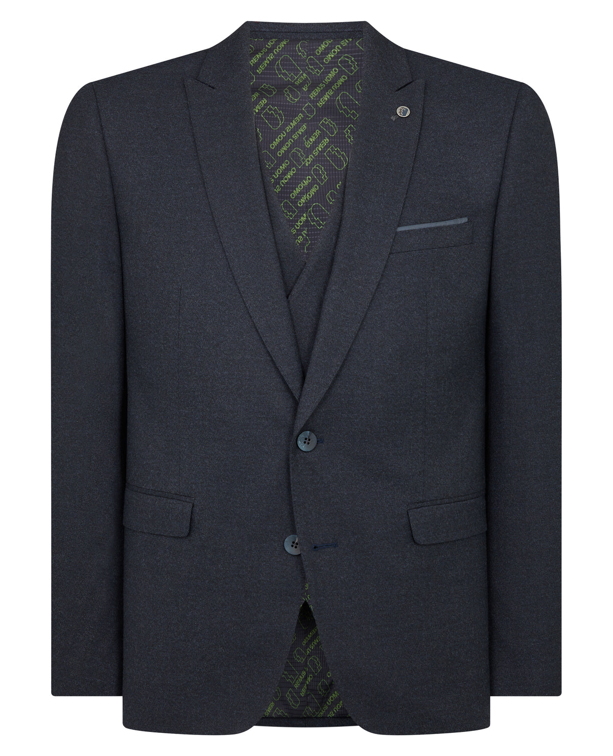 Man wearing a navy suit