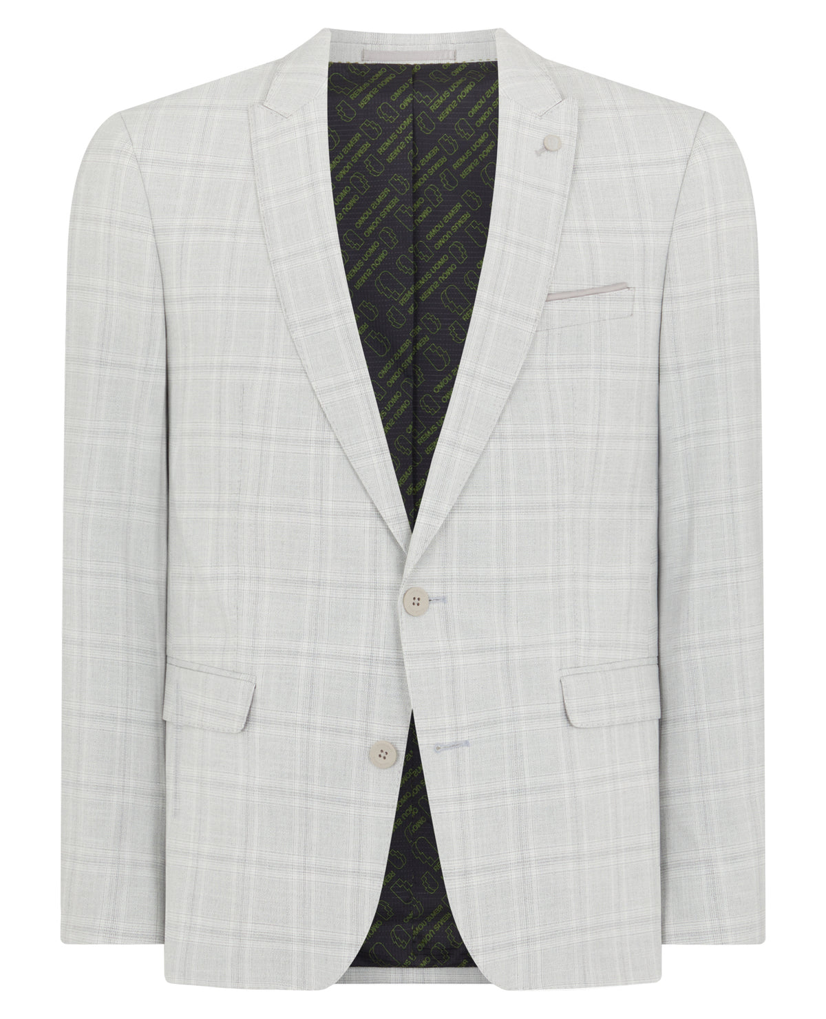 Man wearing a grey Slim Fit Stretch Suit