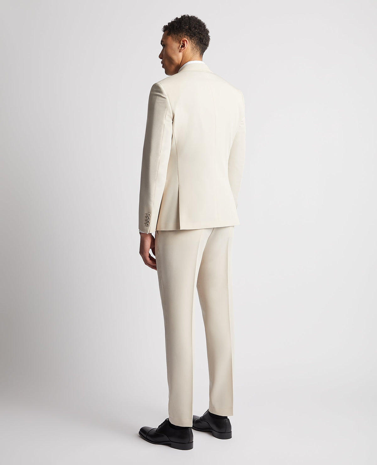Man wearing a sand Slim Fit Mix and Match Suit