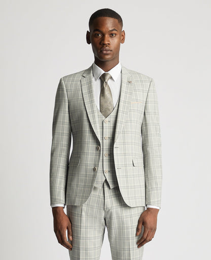 Man wearing a grey Slim Fit Mix and Match Suit Jacket