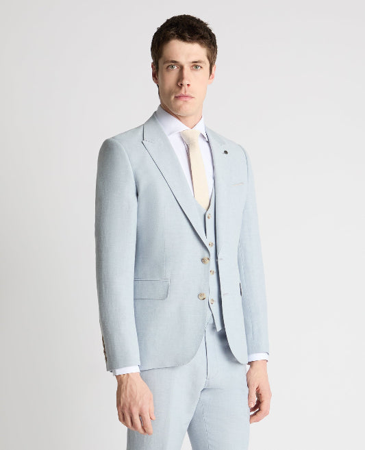 Man wearing a blue suit