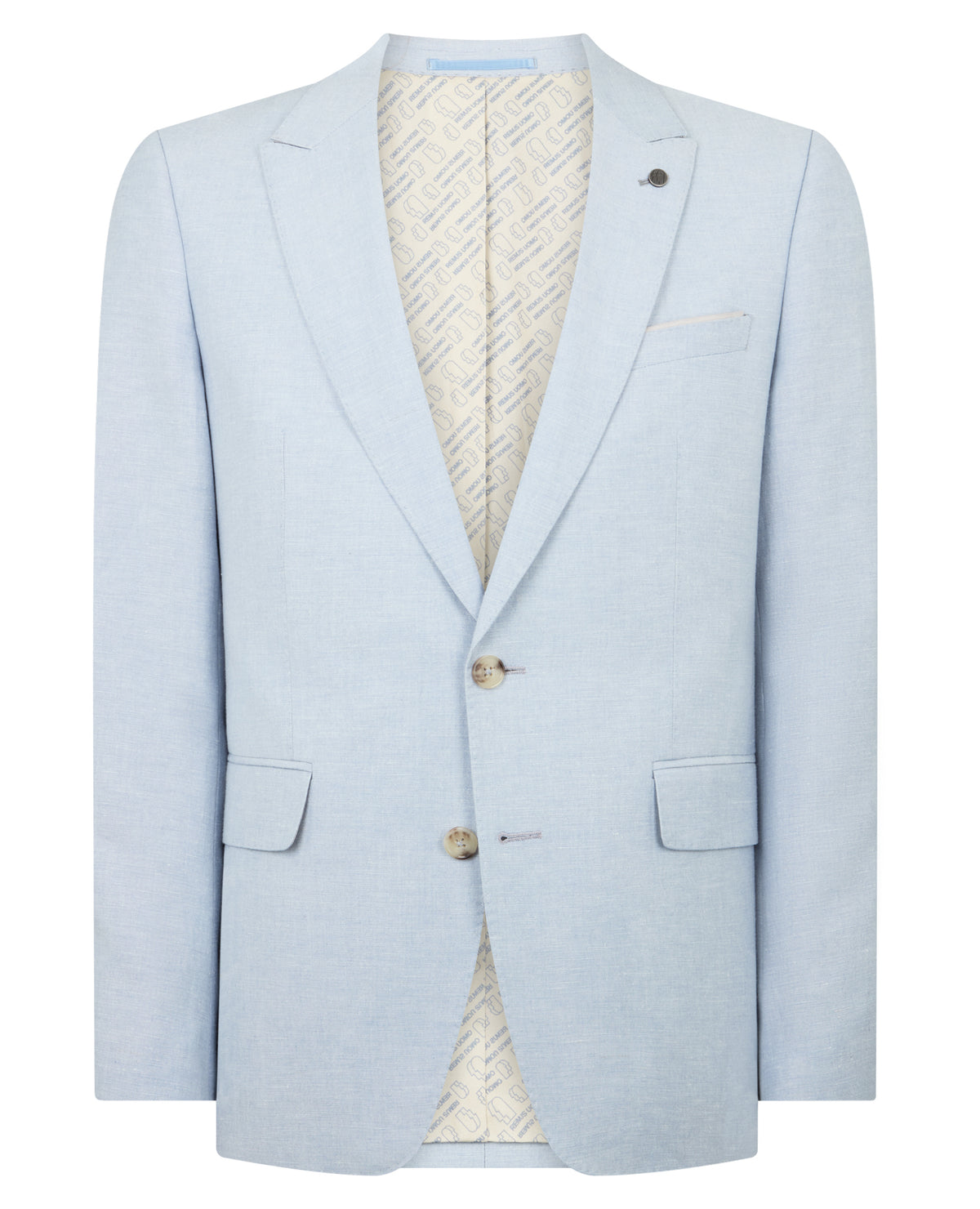 Man wearing a blue suit