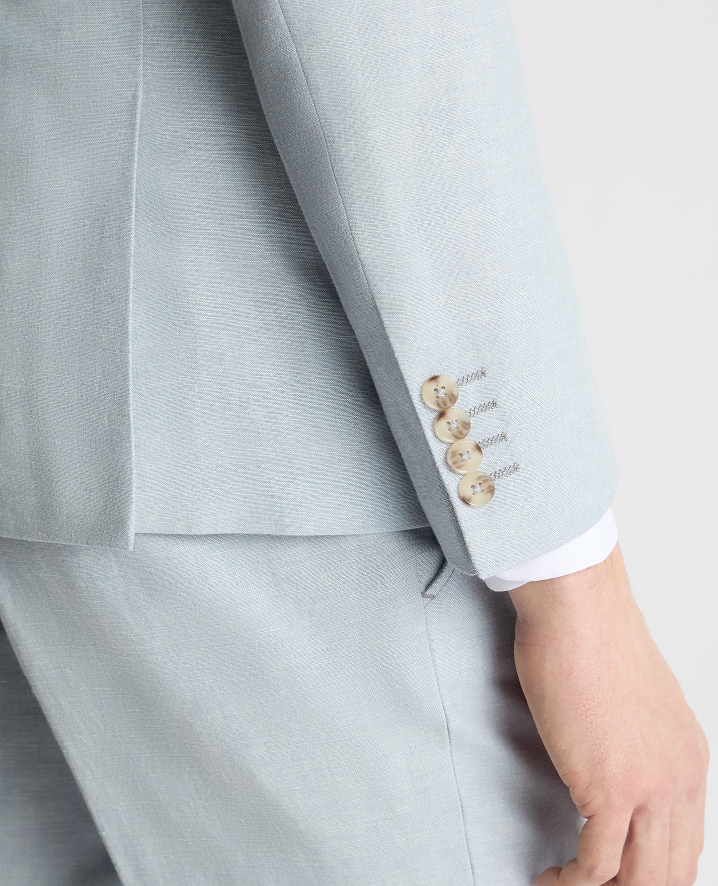 Slim Fit Linen-Blend Suit