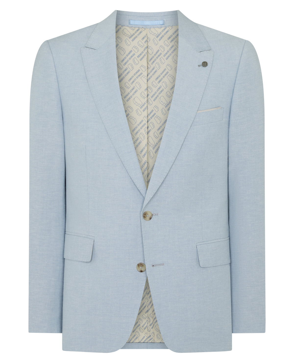 Man wearing a blue suit