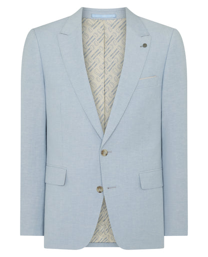 Man wearing a blue suit