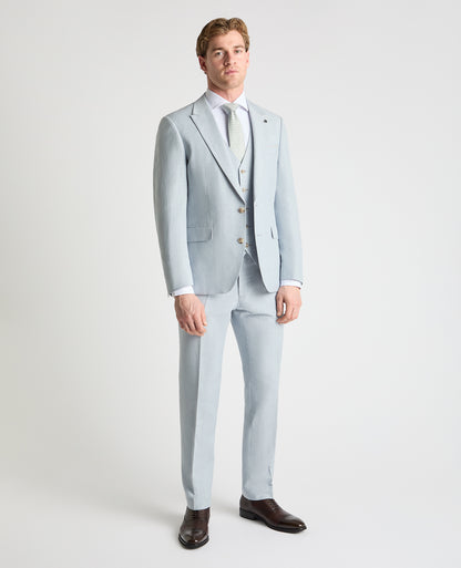 Tapered Fit Linen-Blend Suit