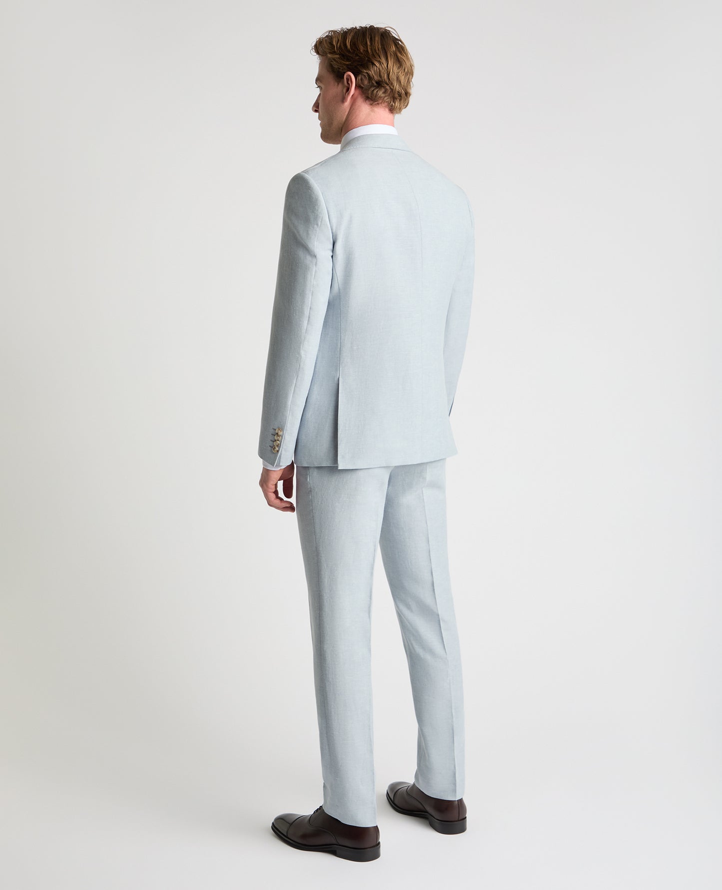 Tapered Fit Linen-Blend Suit
