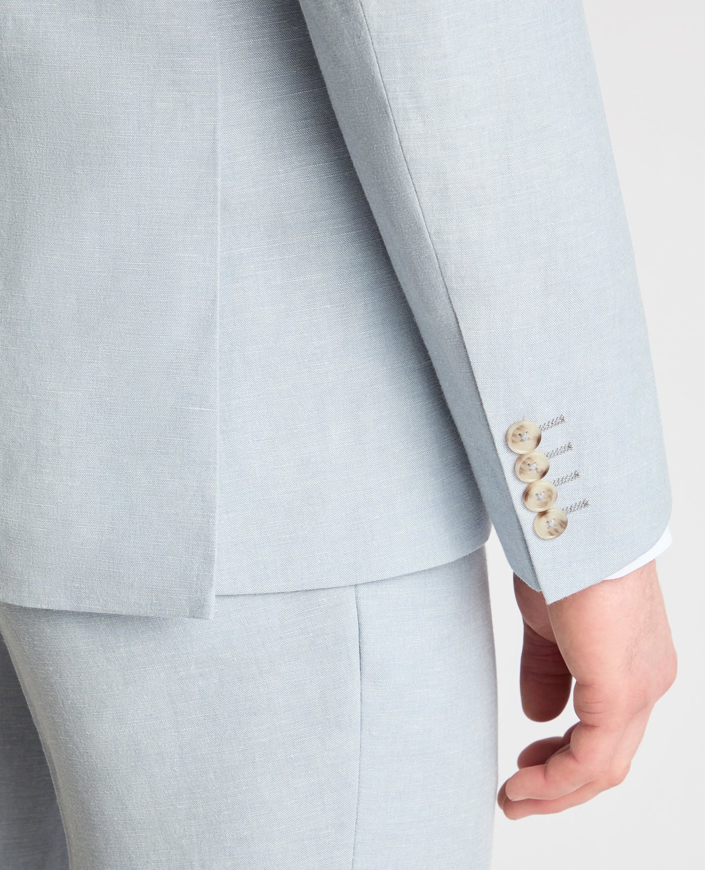 Tapered Fit Linen-Blend Suit