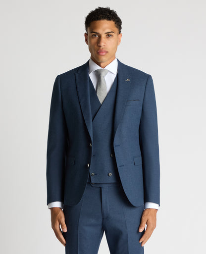 Man wearing a blue Slim Fit Stretch Suit