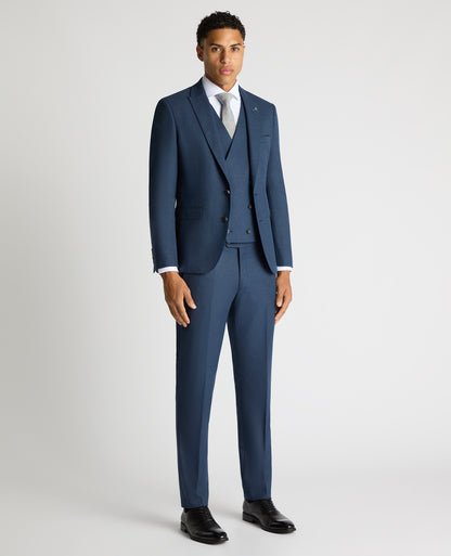 Man wearing a blue Slim Fit Stretch Suit